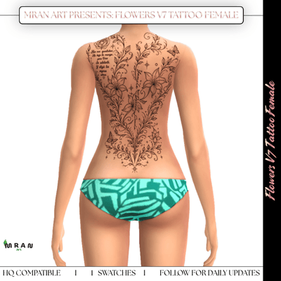 Flowers V7 Tattoo Female