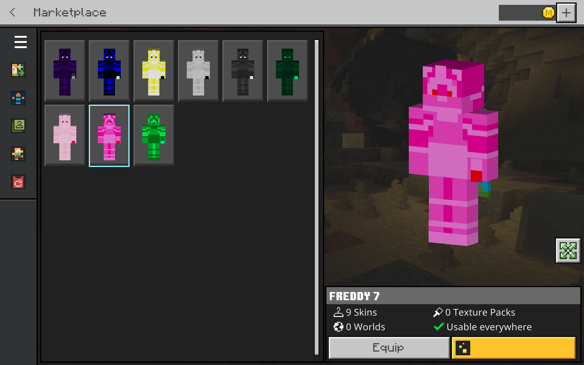 Freddy Fazbear skin pack — screenshot 3