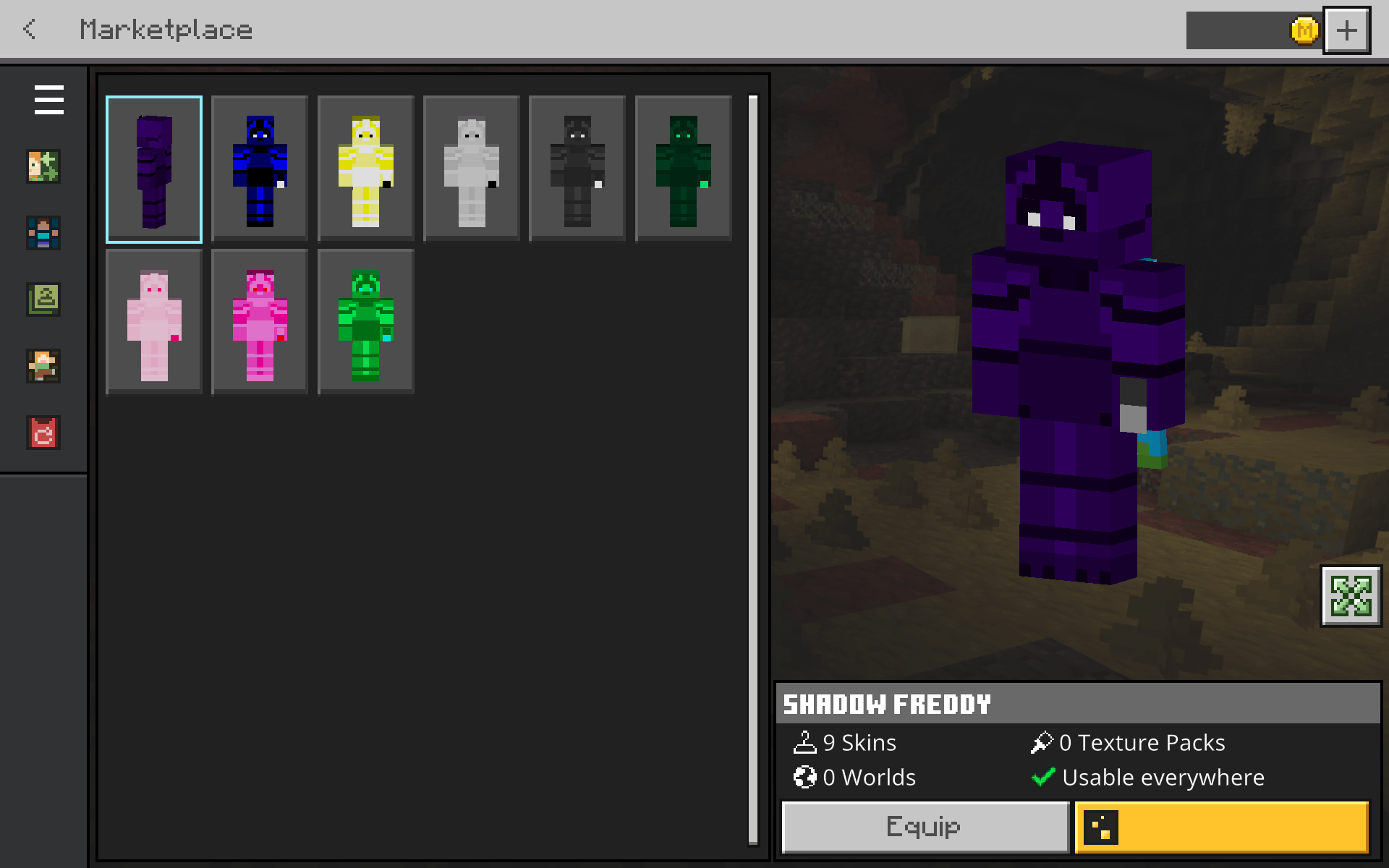 Freddy Fazbear skin pack — screenshot 2