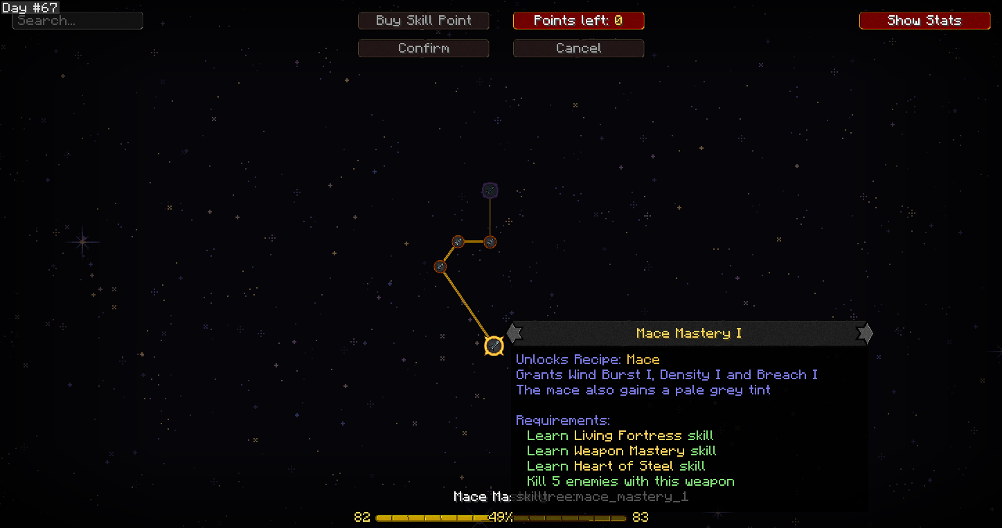 Mace Mastery tree