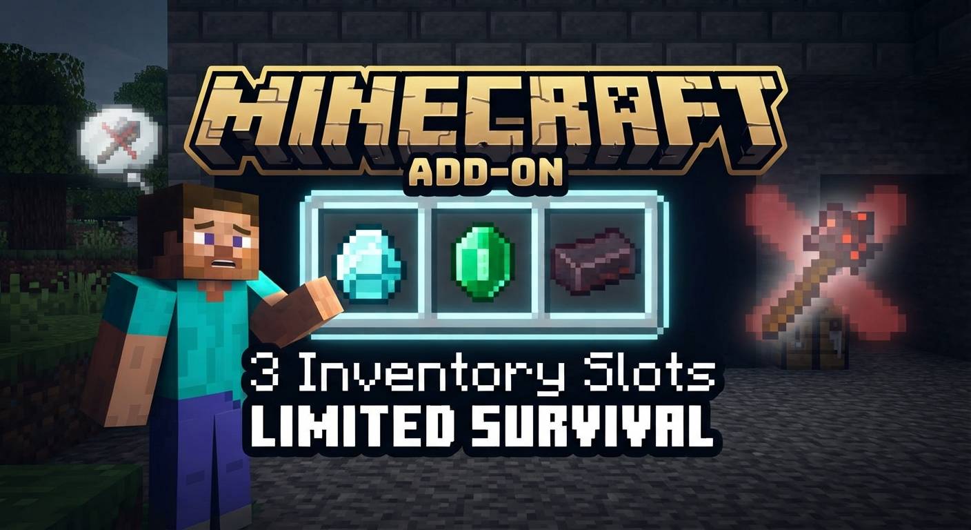 Minecraft but you have only 3 inventory slots — screenshot 1