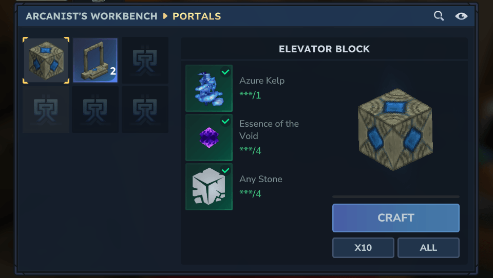 Craft recipe