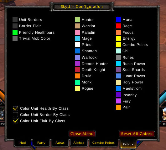 Colors Configuration