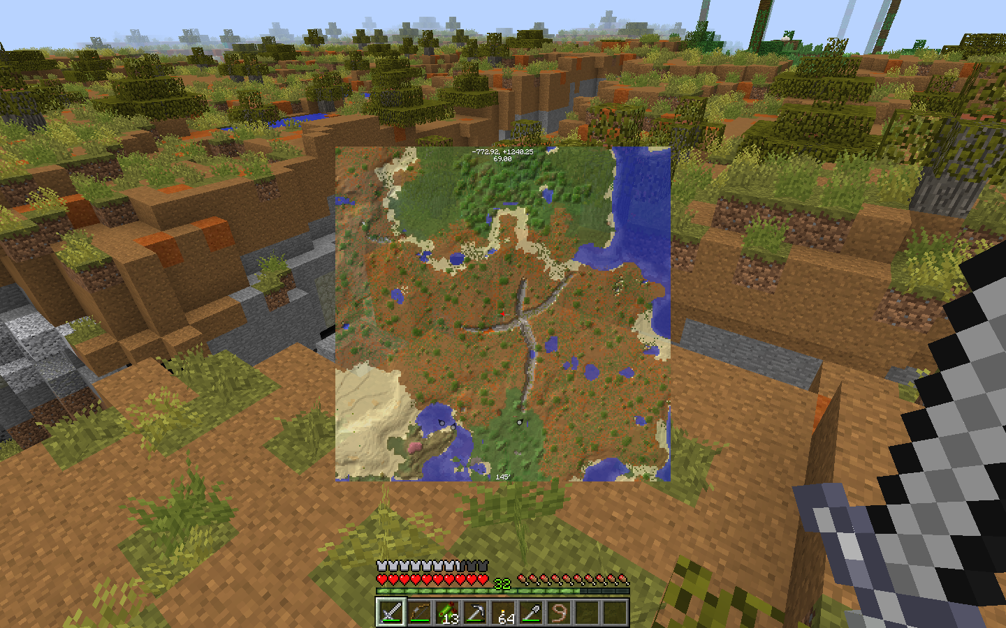 An interesting cave formation generated in an outback biome.