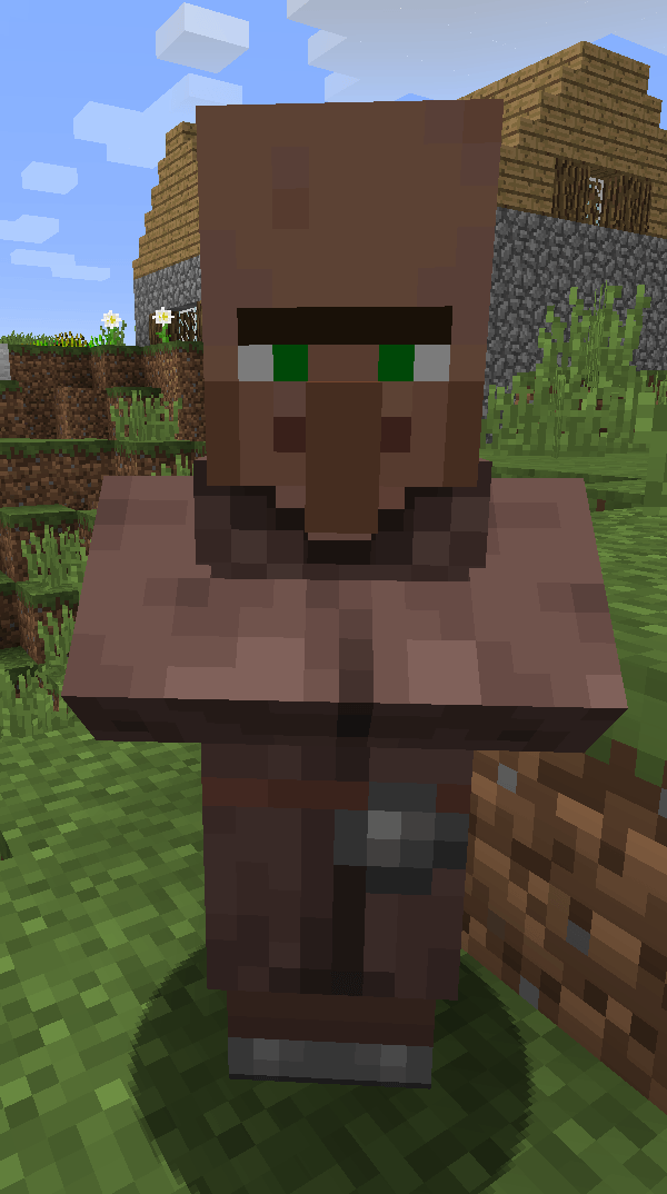 A villager in 1.14's skin