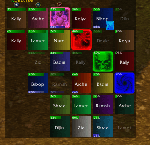You can choose to see the icon of the debuff