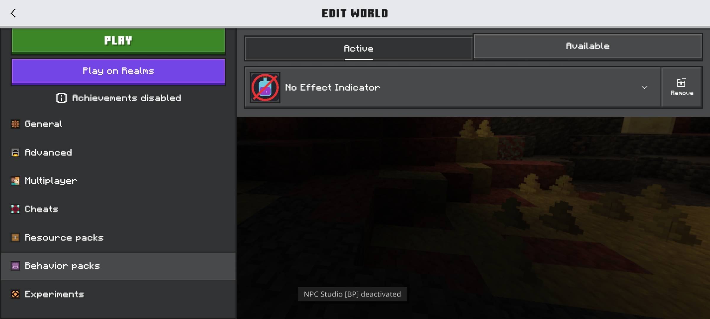 No Effect Indicator — screenshot 1
