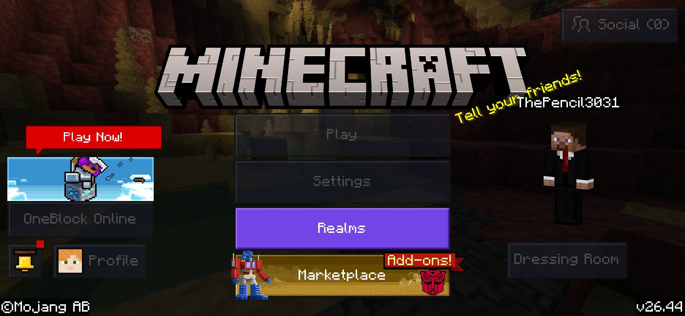 Dark Glass Ui | Bedrock — screenshot 1