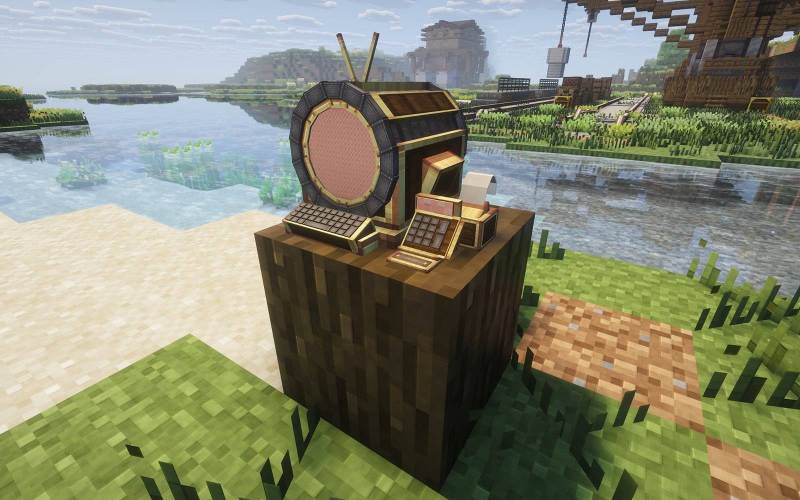 Thumbnail The terminal can also be placed directly on existing blocks for compact counters and custom shop builds.