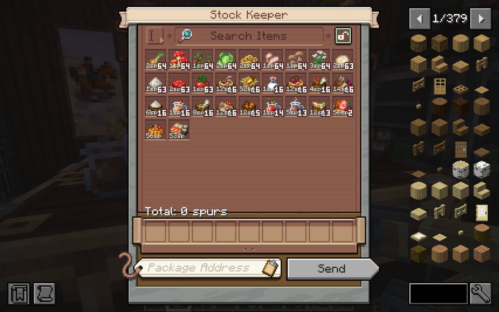 Thumbnail Players can browse available items, see prices and quantities, and build their order directly from the terminal.