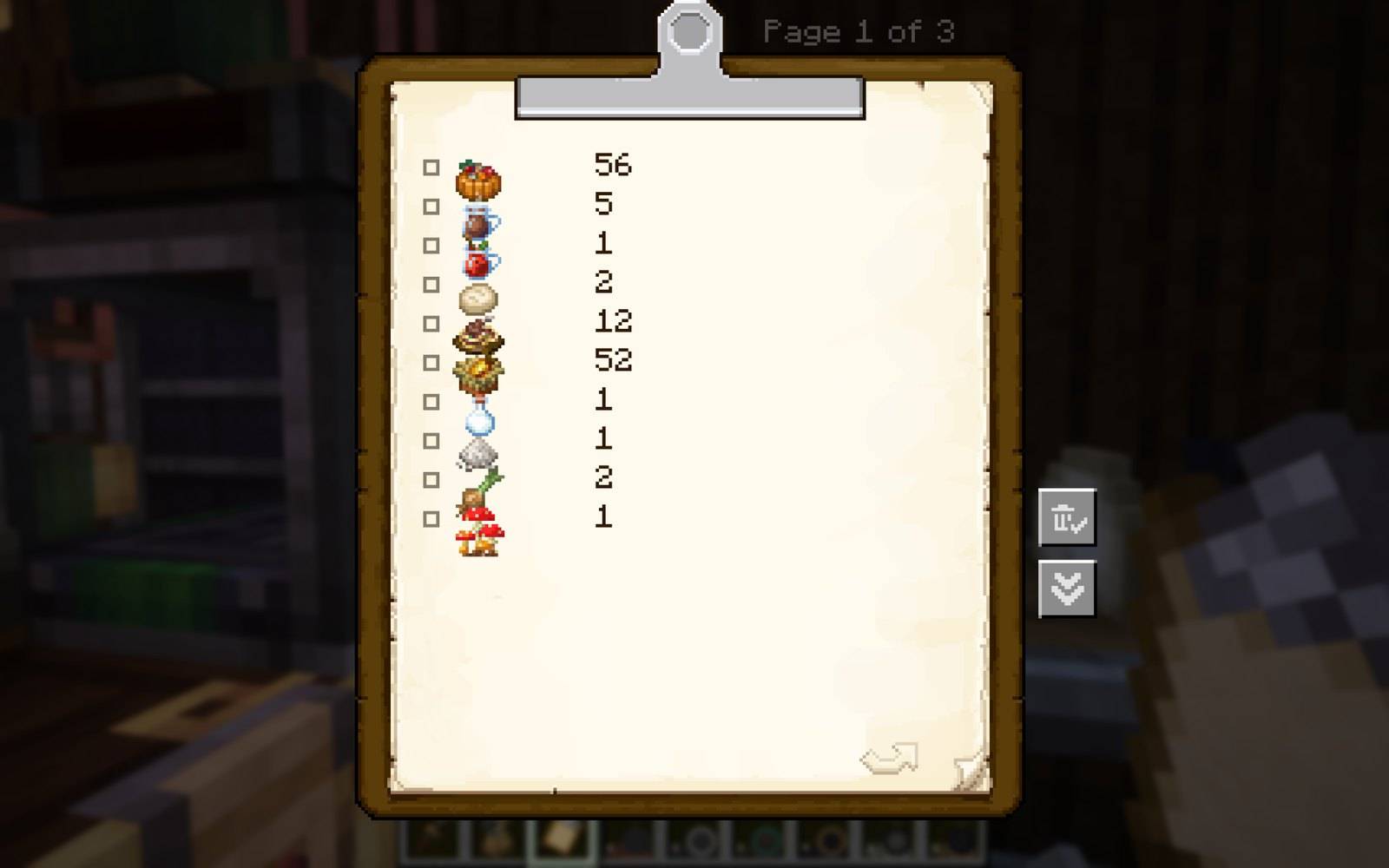 Thumbnail Price Ledger information provides a clear view of items and quantities being handled by the shop system.