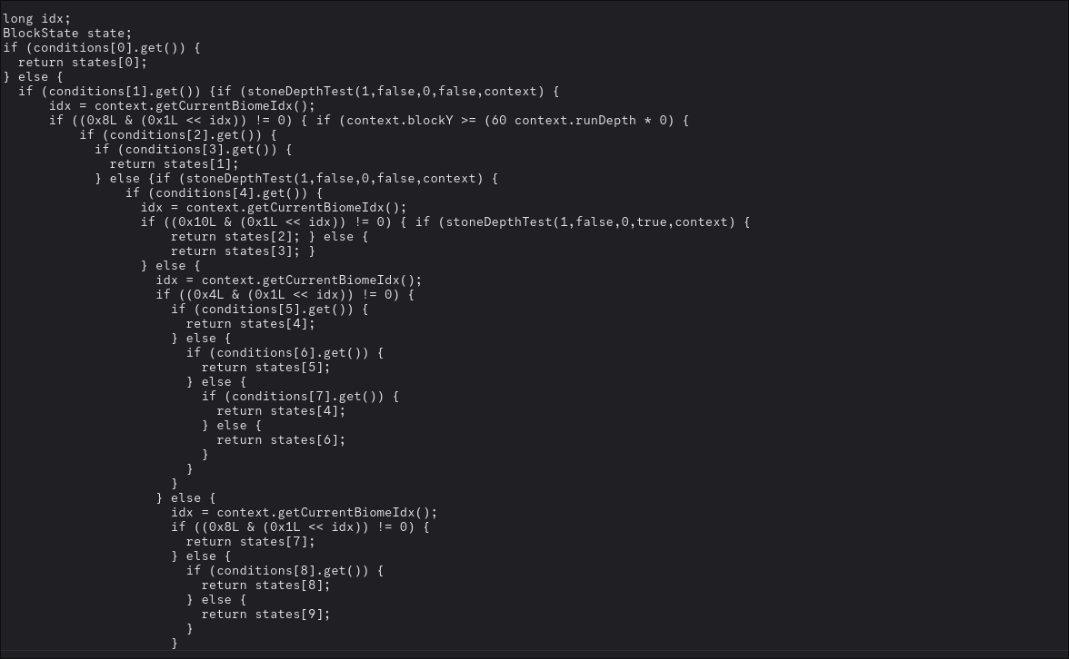 Example code generated by the mod