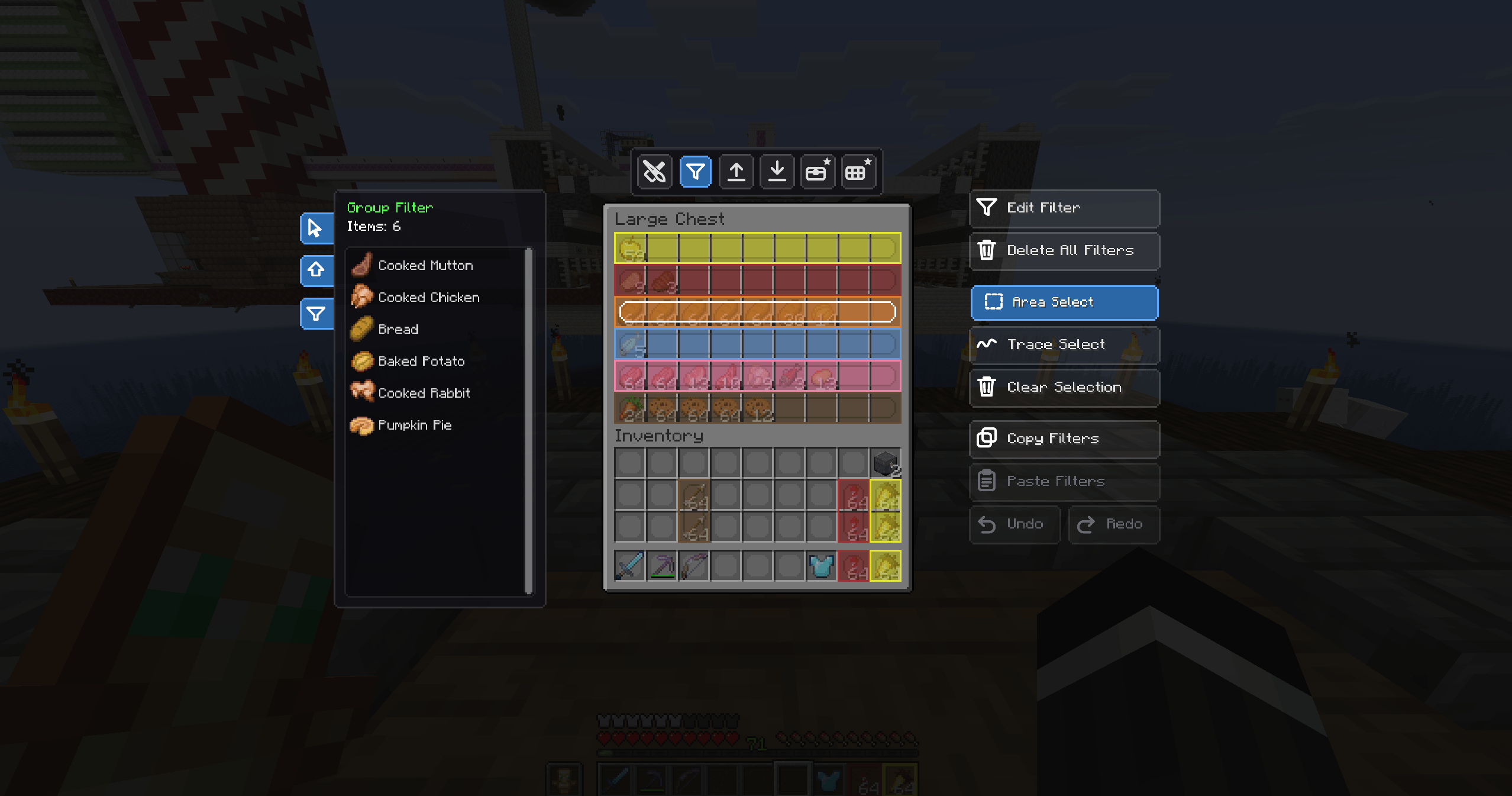 Thumbnail Edit, Area-Select, Trace-Select, clear, copy and paste filters — full control over every zone.