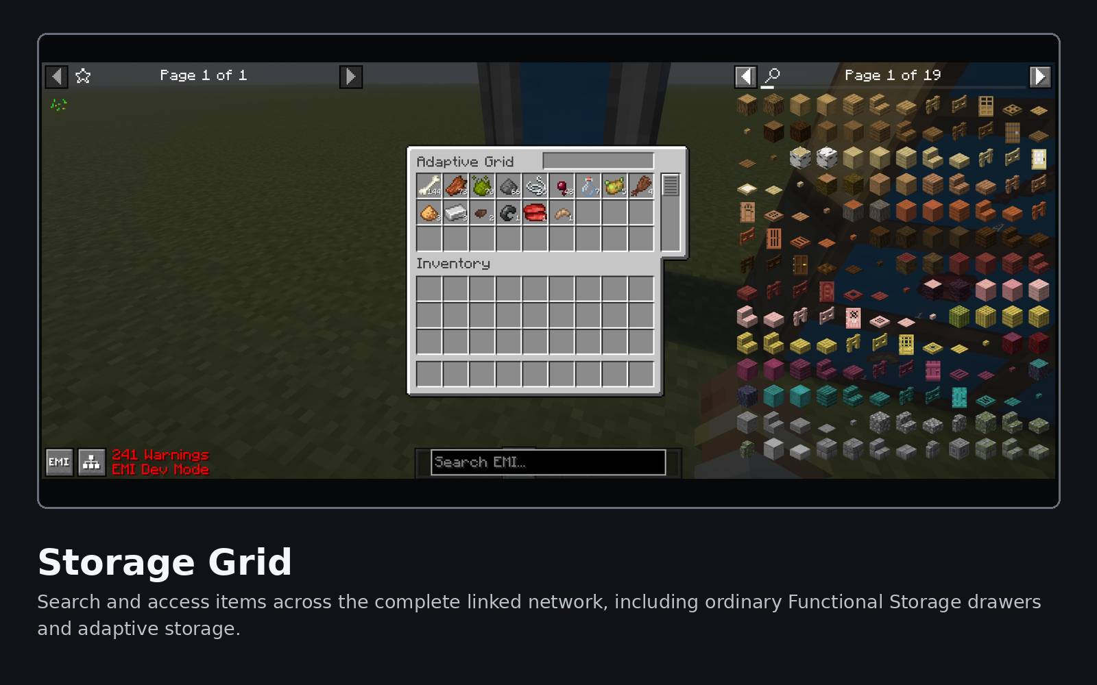 Thumbnail Search and access items across the complete linked network, including ordinary Function Storage drawers and adaptive storage.