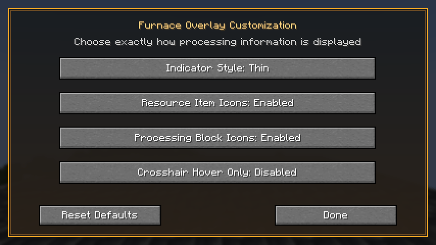 Thumbnail Furnace Overlay open interface when default key ( , ) is pressed