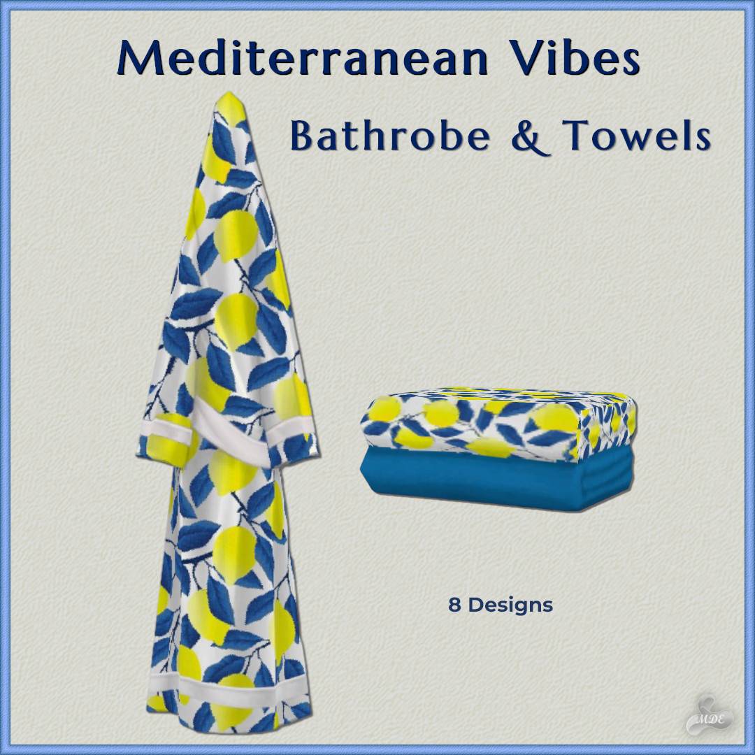 Mediterranean Vibes Bathrobe & Towels