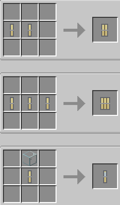 Thumbnail Wider doors are made from narrower ones, so a four-wide door costs exactly one batch. Glazing is a solid door plus as much glass as the door is wide.