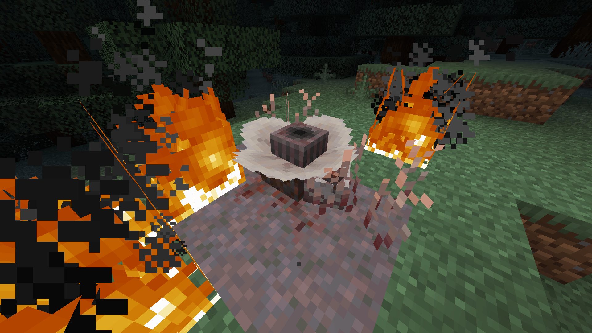 The Genesis of Infection: When an infected carrier dies, it leaves behind pulsing organic remains. You have a limited 30โ180 second window to break or incinerate the corpse with flint and steel before it dissolves into the ground to seed a subterranean ne