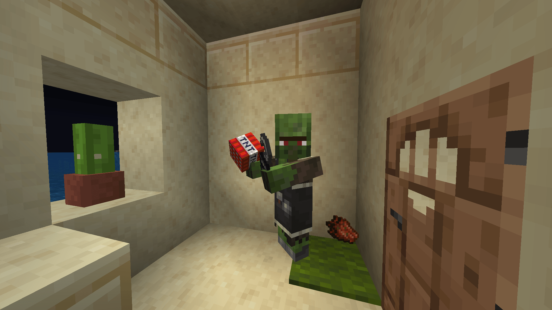 Zombie Villager With TNT