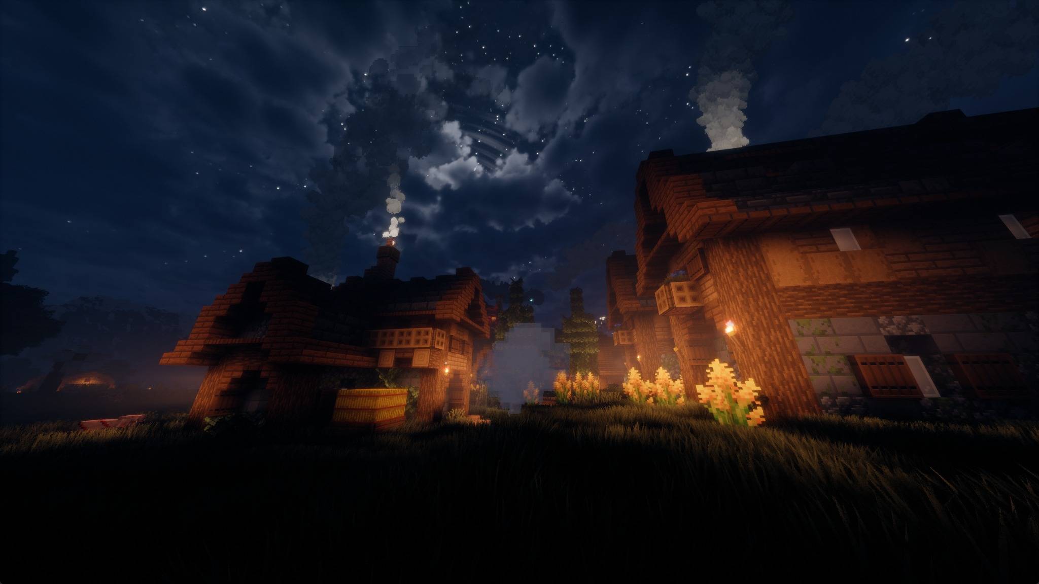 Thumbnail A peaceful village illuminated at night, showcasing the atmospheric lighting and immersive world of Gaubtek23 Adventure.