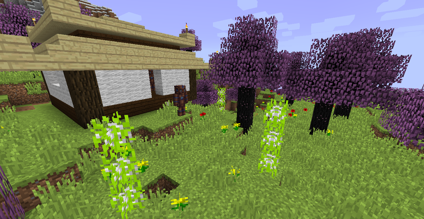 the cherry biome, with new mobs and dungeon