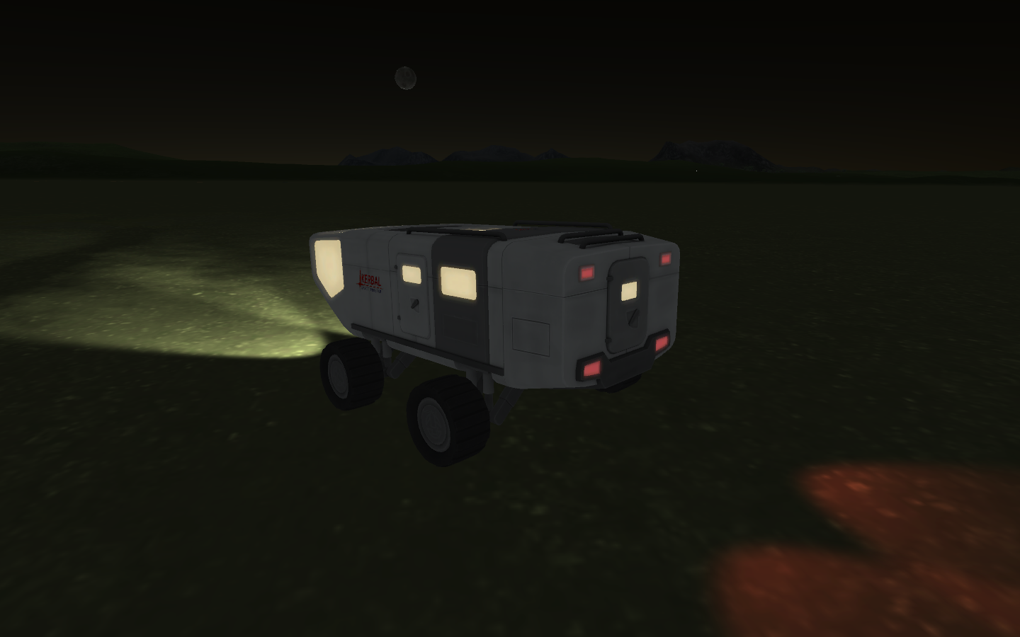 The rover at night