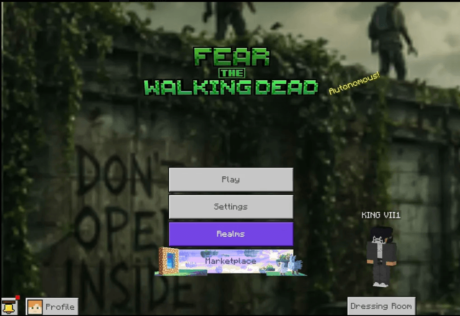 Walking Dead Menu UI — screenshot 2