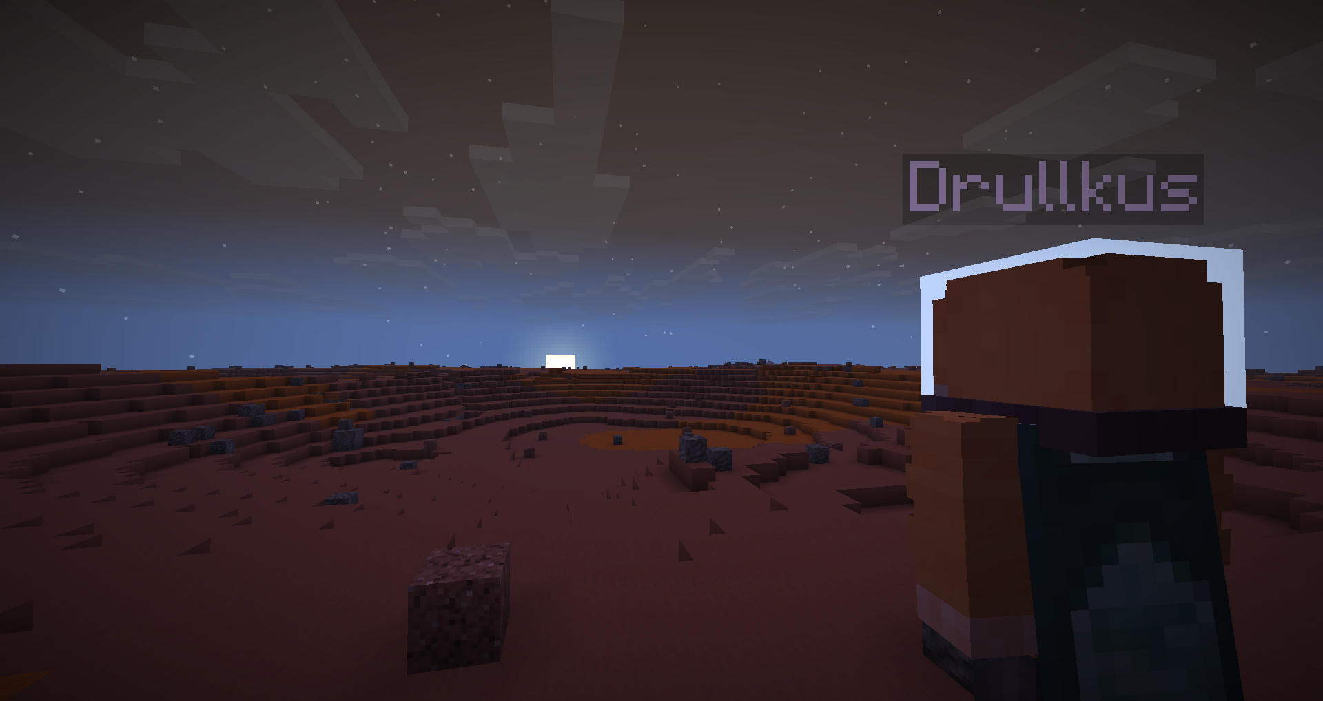 Sunrises and sunsets are blue on Mars, colored almost opposite of the Overworld.