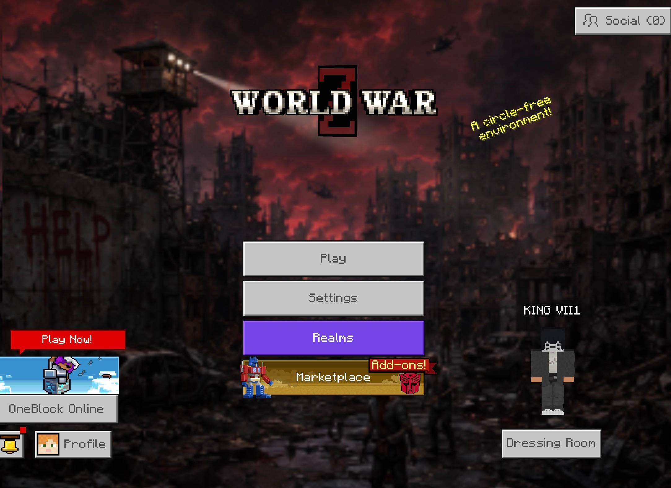 War World Z Menu UI — screenshot 2