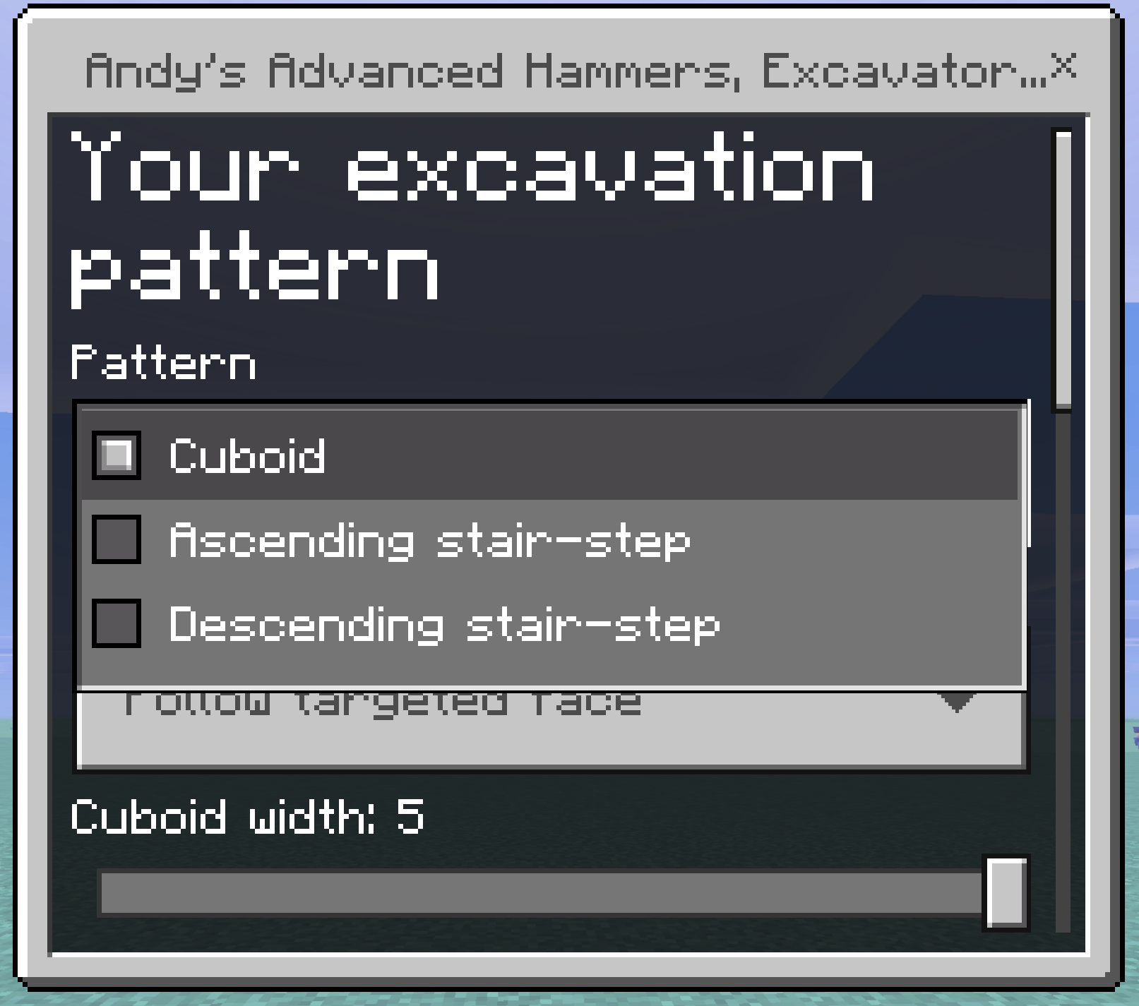 Shape Menu