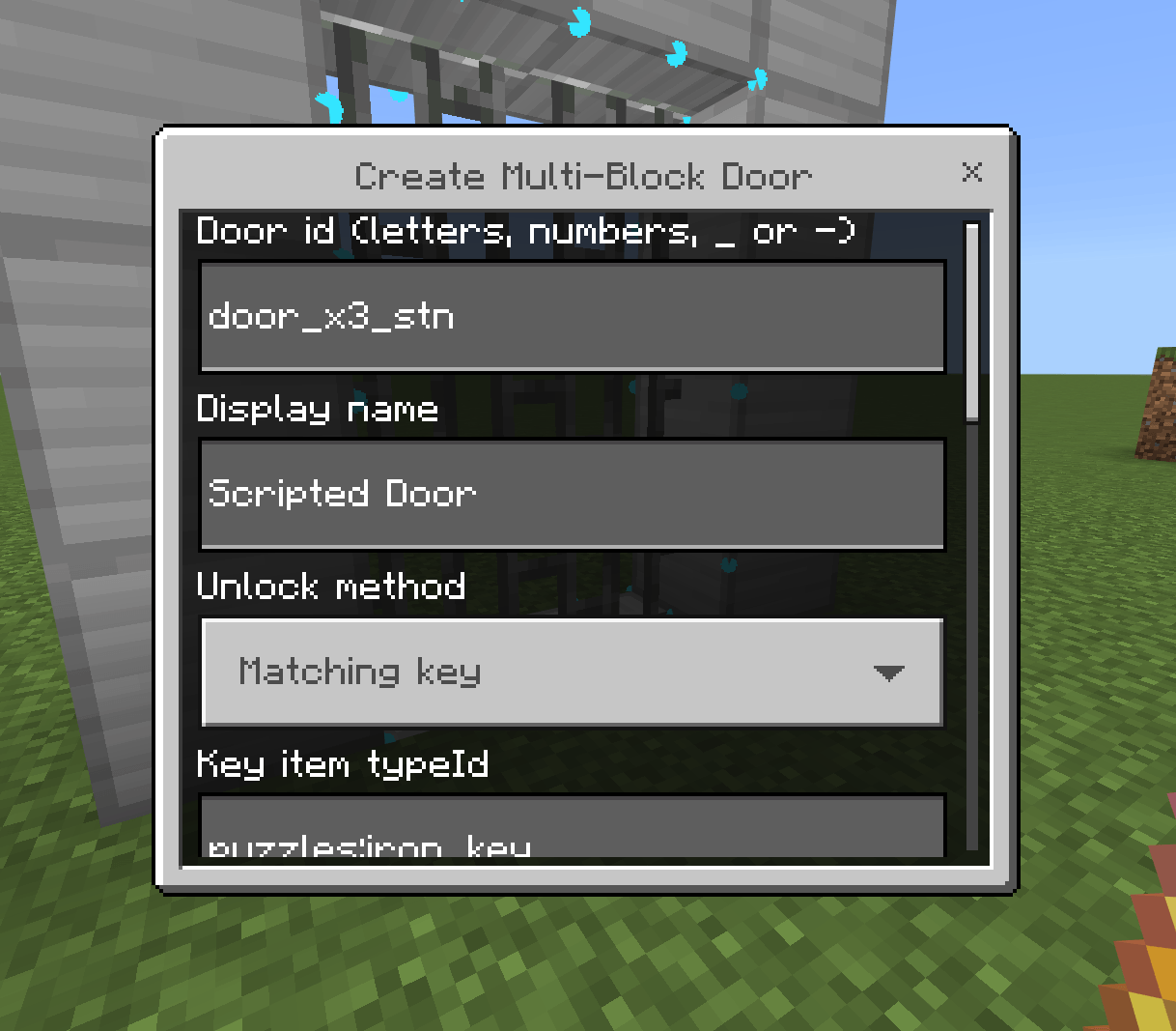 Thumbnail input the name and Id then select the method of unlock and optional you can add a time duration you want the door opened for