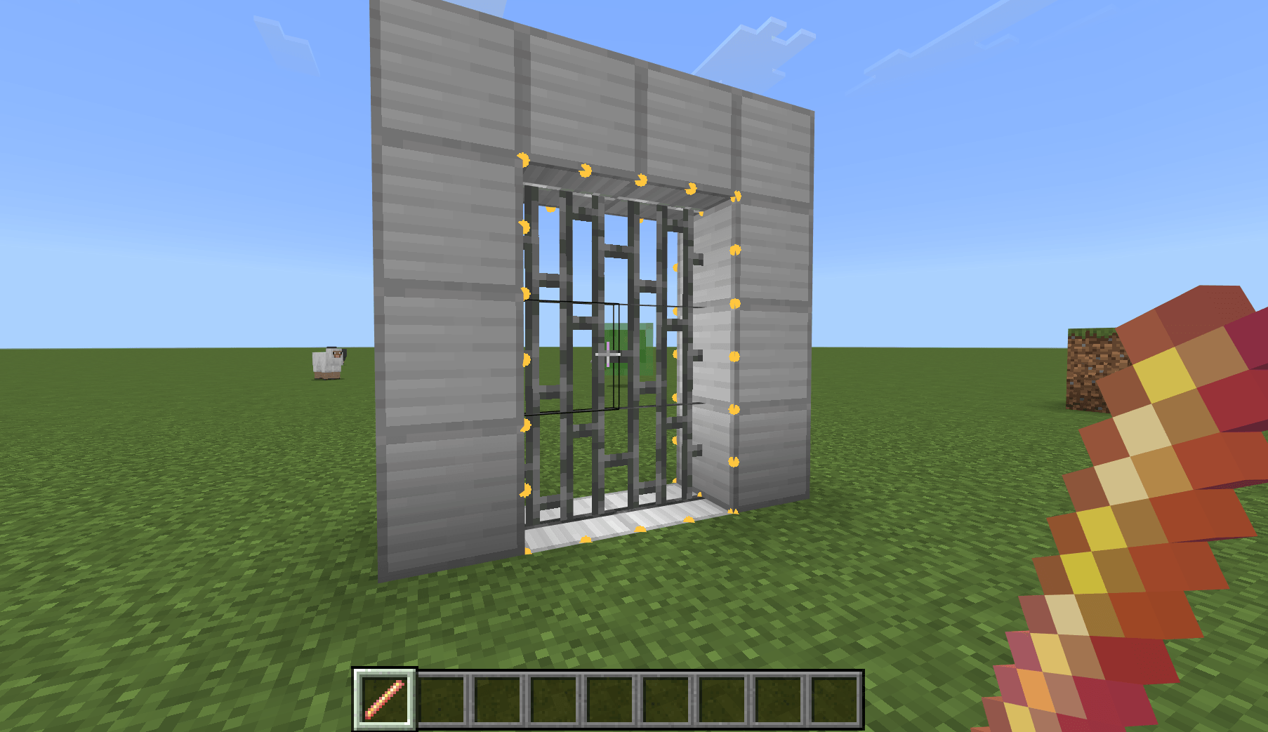 Thumbnail if you hover over the door with a stick and crouch+right click you can select the door again