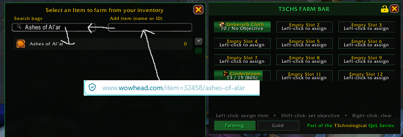 Thumbnail Select an item from your inventory or item ID