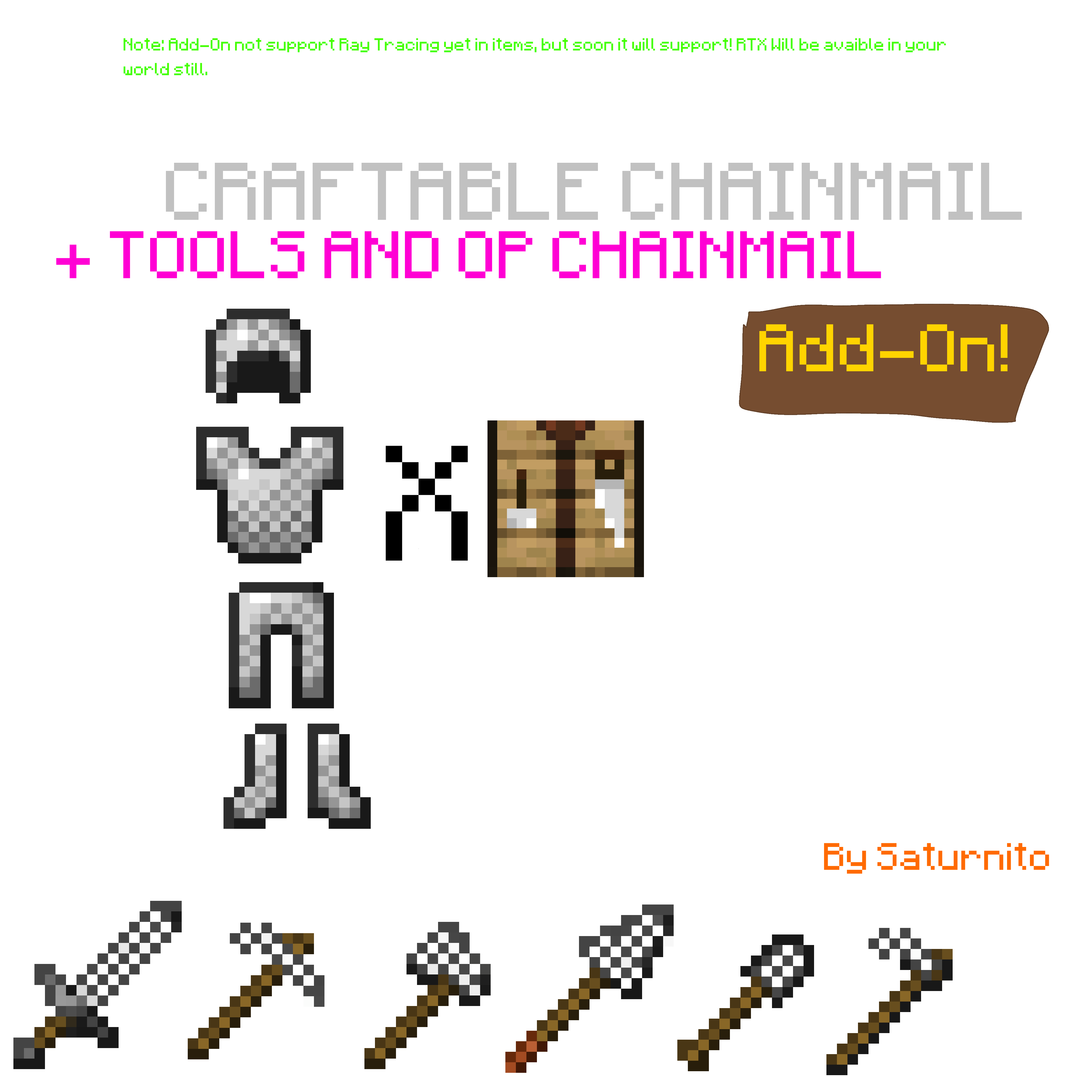 Saturnito's Craft Chainmail Armor and TOOLS + OP CHAINMAIL!!! Add-On — screenshot 1