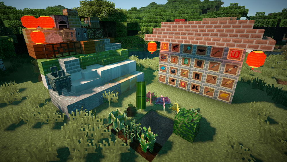 Collection of some representational items & blocks from ChinaCraft