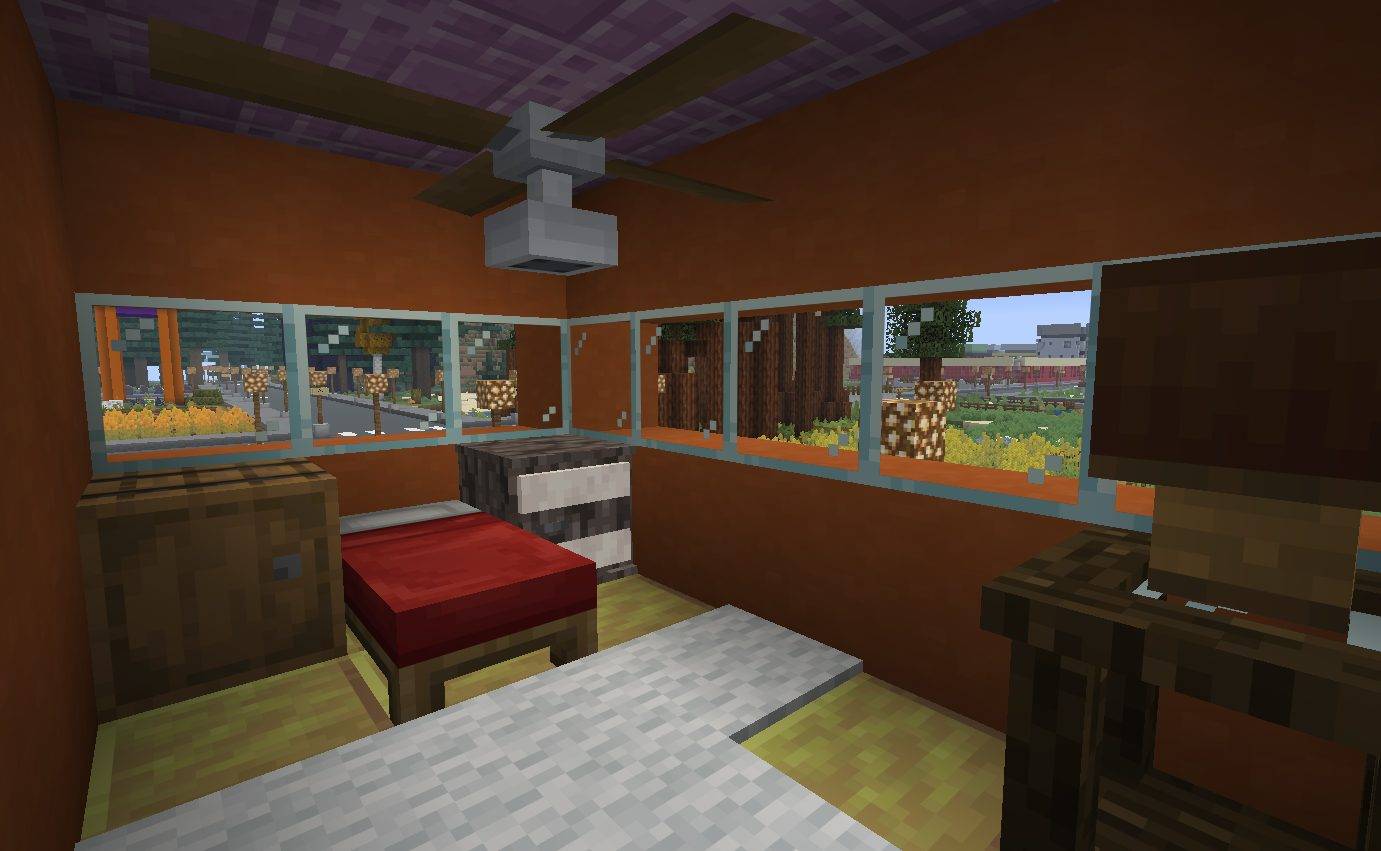 Bedroom with modded furniture