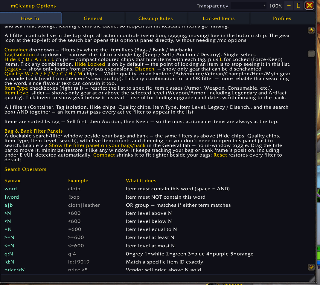 Thumbnail Right click mini map options pane