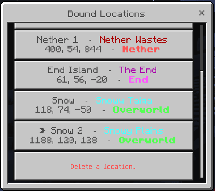 Bound Location Menu 2