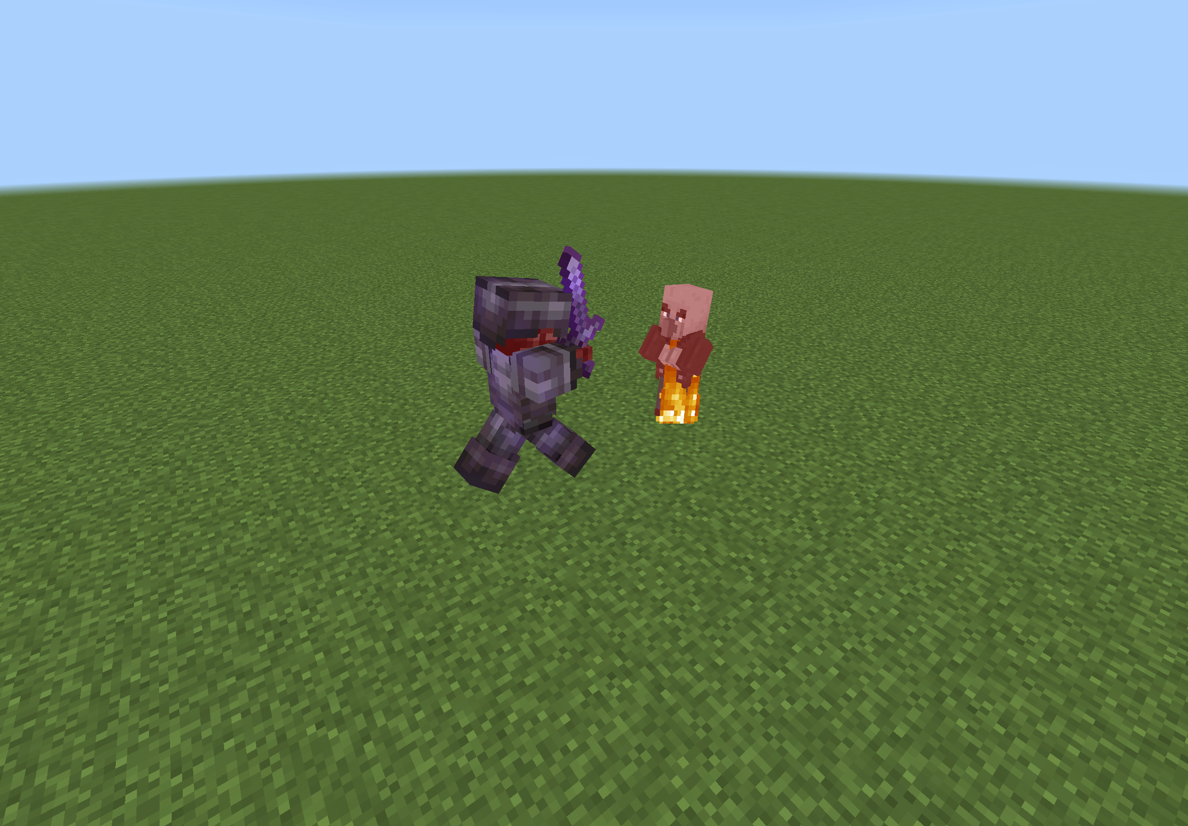 OP Wither Skeleton with Enchanted Armor and powerful weapon — screenshot 2