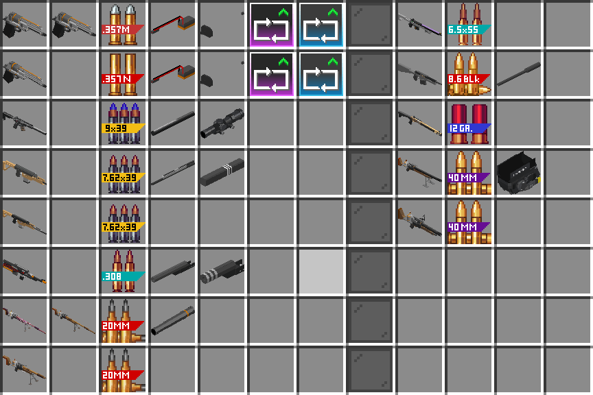 Thumbnail Gun next to it ammo and attachments