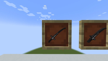 Thumbnail EN: Custom dark 3D-styled textures for Wooden and Stone Swords.TR: Tahta ve Taş kılıçlar için özel tasarlanmış siyah dokular.