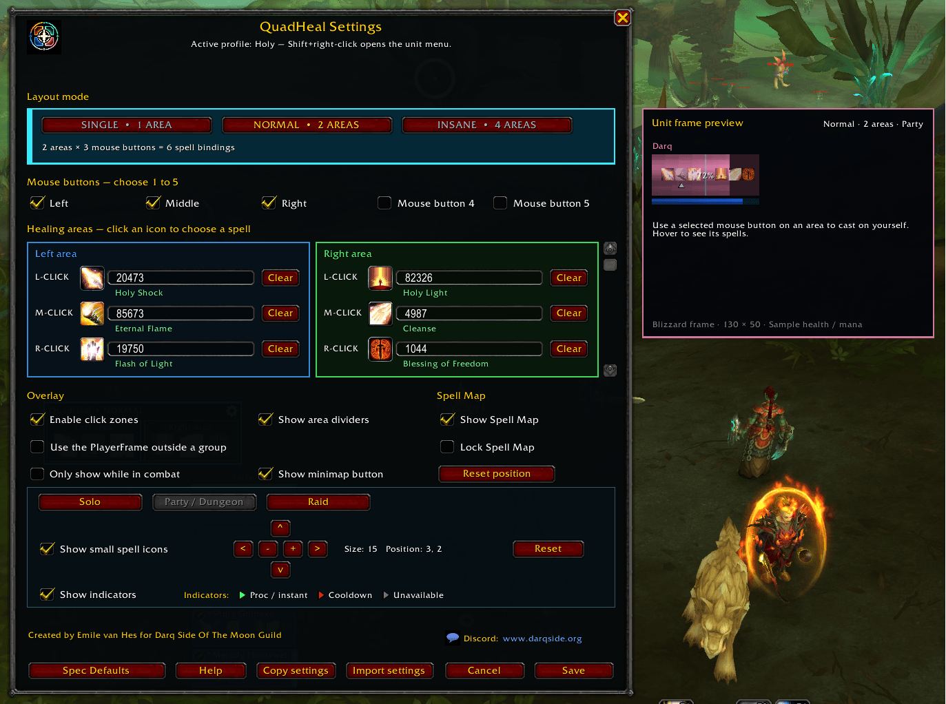 Thumbnail Choose your mode and the mouse buttons you want to use. Assign spells or use the spec default. And up you go!