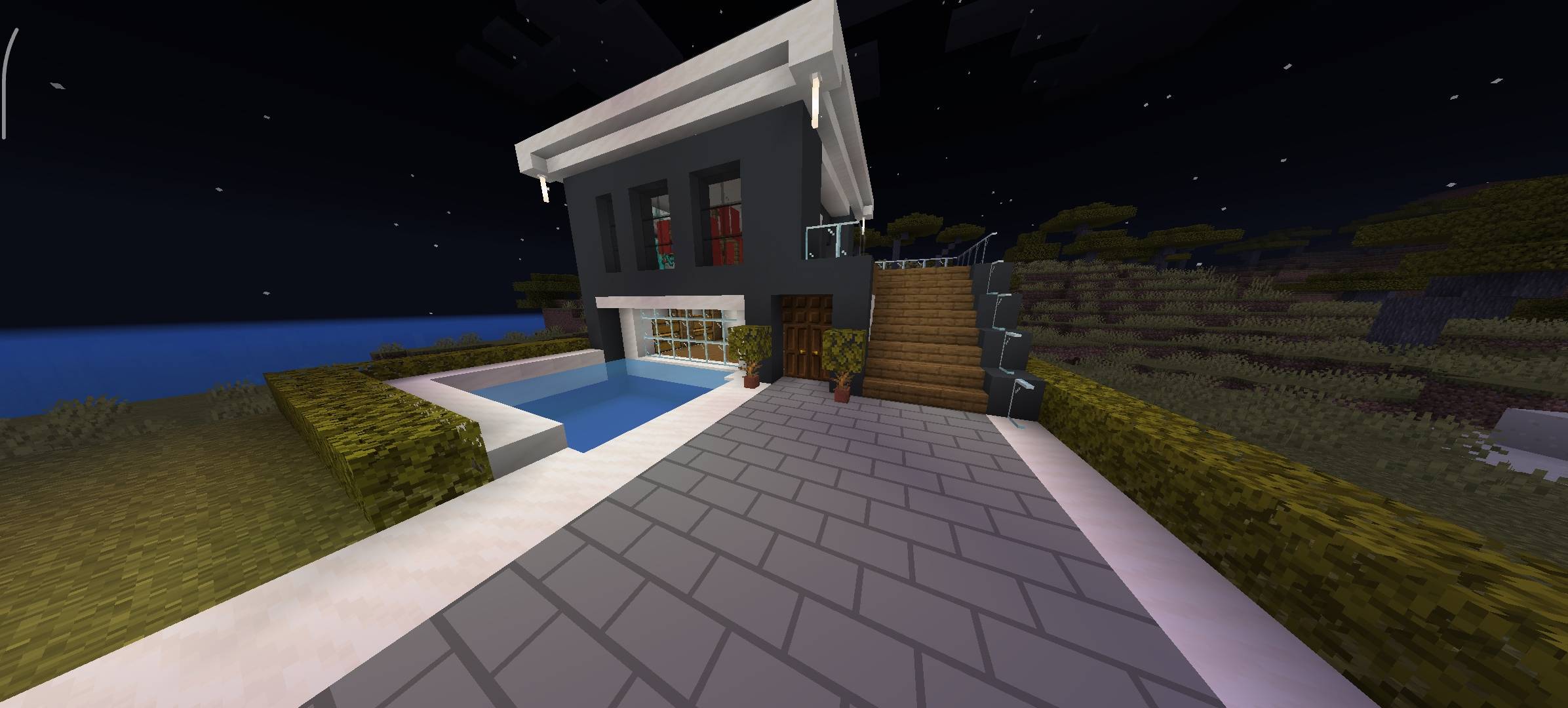 Modern Survival House With Pool - Small Black Villa 2 Floors — screenshot 2