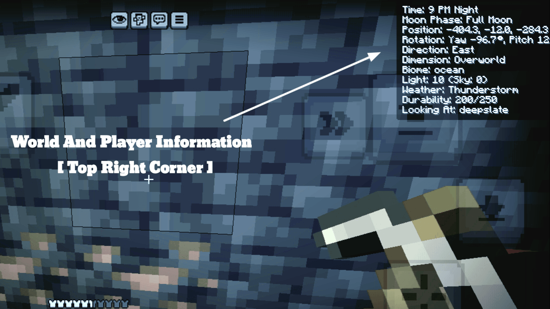 Information Debug Ui Addon Mcpe — screenshot 2