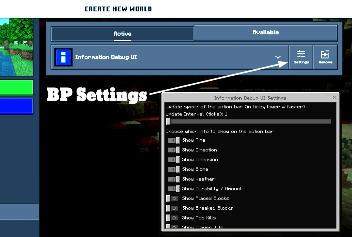 Information Debug Ui Addon Mcpe — screenshot 3