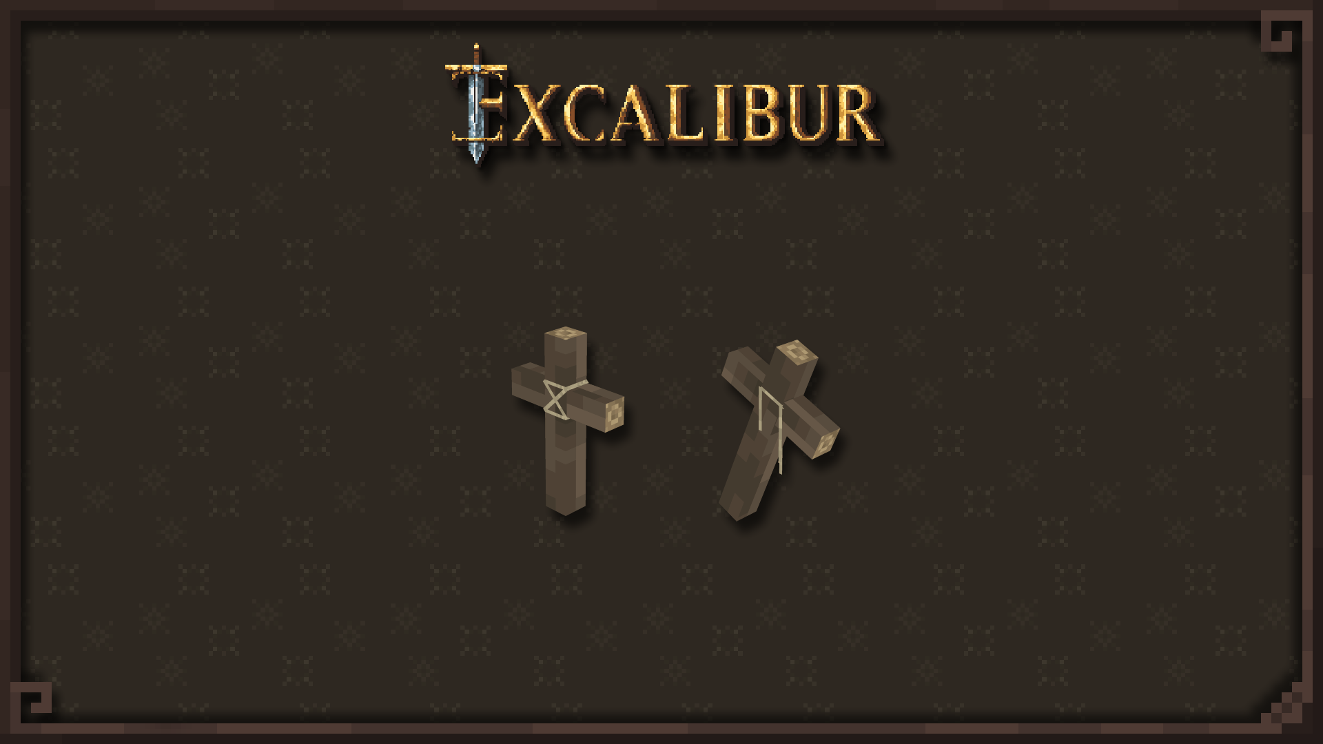 Wooden Cross and Inclined Wooden Cross
