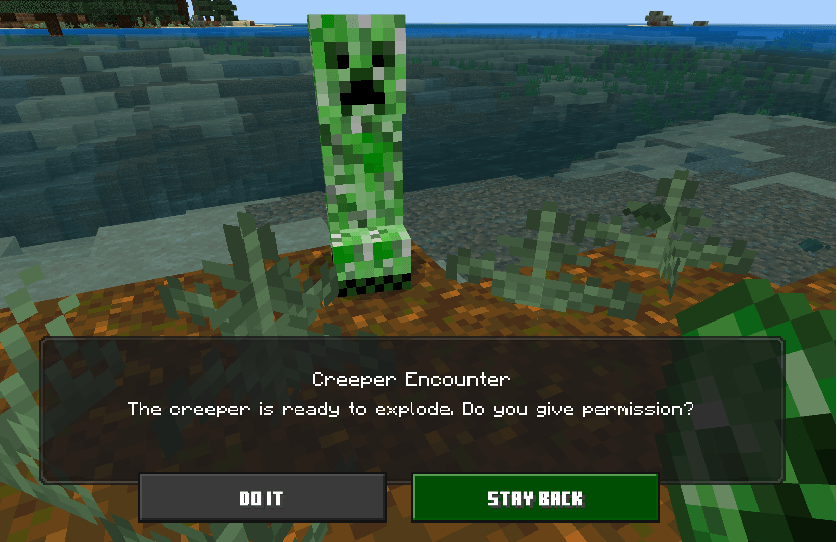 creeper consent mcbe — screenshot 1