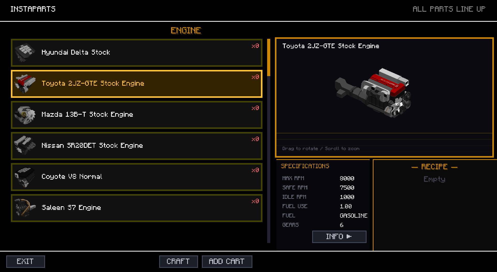GT Bench Parts Shop (Engine)