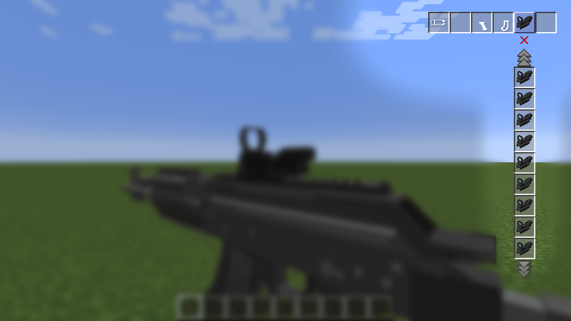 Thumbnail Open the Gun Refit Screen, then click an attachment category to equip attachments.