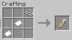 Crafting recipe for the name tag. Also works flipped!